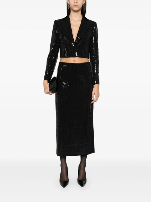 sequinned cropped blazer